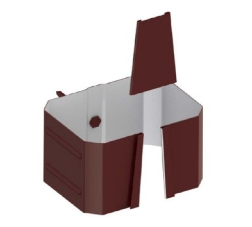 Держатель трубы 76х102 (на кирпич) Полиэстер RAL8017