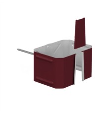 Держатель трубы 76х102 (на кирпич) Полиэстер RAL3005