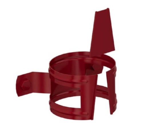 Держатель трубы D100 (на дерево) Пластизол двухсторонний RAL3005