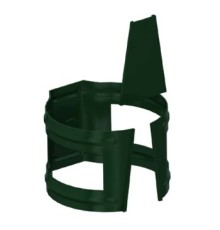 Держатель трубы D100 (на кирпич) Пластизол двухсторонний RAL6005