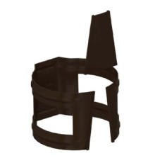 Держатель трубы D100 (на кирпич) Пластизол двухсторонний RR32