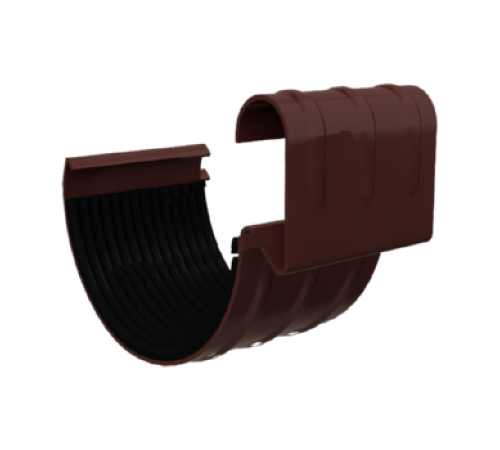 Соединитель желоба D125 Пластизол двухсторонний RAL8017