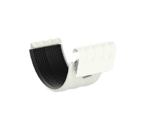 Соединитель желоба D150 Пластизол двухсторонний RAL9010