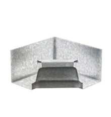 Угол желоба внутренний 120х86 Оцинкованный Без цвета