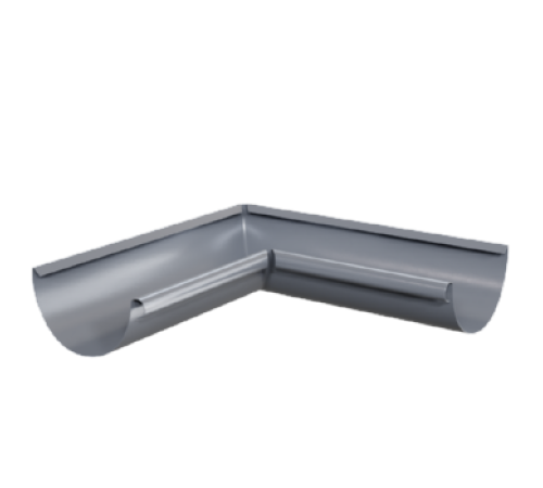 Угол желоба внутренний D125 Пластизол двухсторонний RAL7024