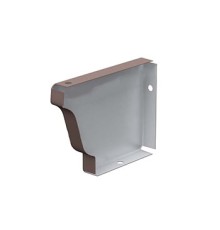 Заглушка желоба 120х86 левая Полиэстер RAL8017