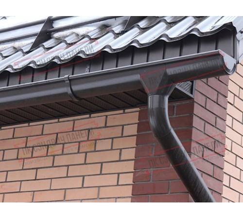 Колено трубы 67 град. ПВХ графит RAL 7024