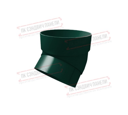 Колено трубы 45 град. ПВХ зелёный RAL 6005