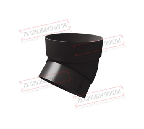 Колено трубы 45 град. ПВХ коричневое RR 32