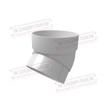 Колено трубы 45 град. ПВХ белое