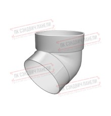 Колено трубы 67 град. ПВХ белое