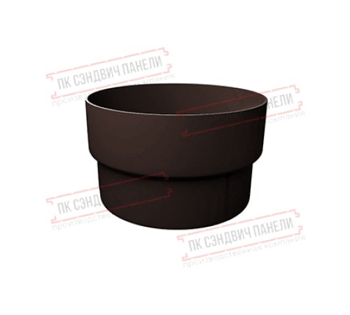 Муфта трубы соединительная ПВХ шоколадная RAL 8017