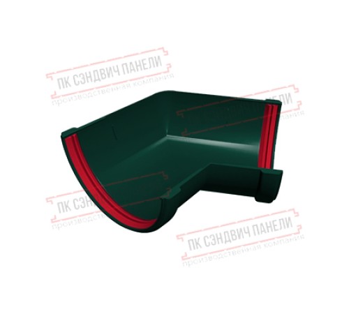 Угол желоба 135 град. универсальный ПВХ зелёный RAL 6005