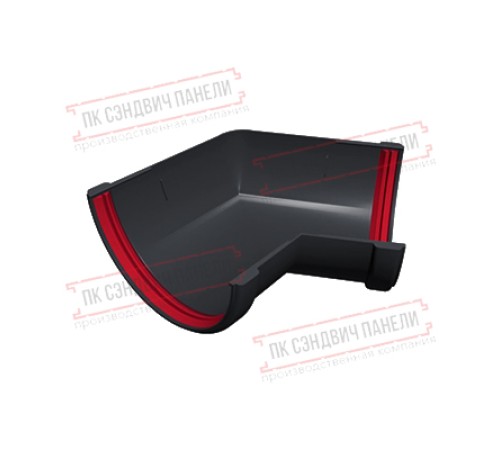 Угол желоба 135 град. универсальный ПВХ графит RAL 7024