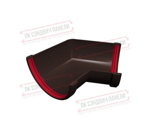 Угол желоба 135 град. универ. ПВХ шоколадный RAL 8017