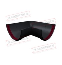 Угол желоба 90 град. универсальный ПВХ графит RAL 7024