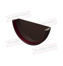 Заглушка желоба универсальная ПВХ шоколадная RAL 8017