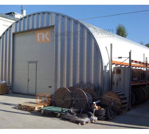 Сборно разборный ангар модель S 13.6x5.1, 4.2x4.2, 1.0