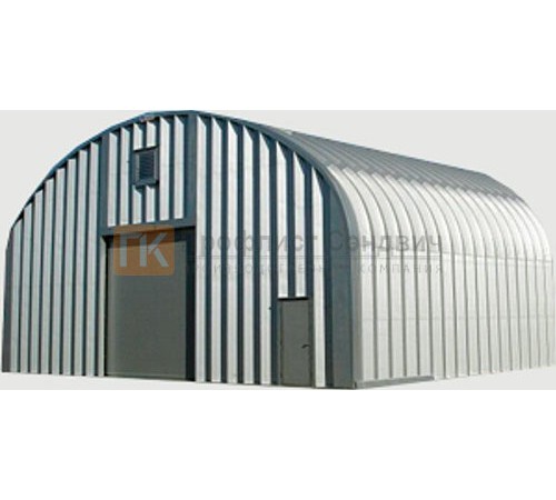 Сборно разборный ангар модель Q 9.1x4.1, 3.8x3.6, 6.0