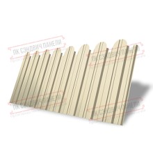 Профнастил фигурный С10 - 0,5 Окрас - А, Satin с пленкой RAL 1015 светлая слоновая кость.