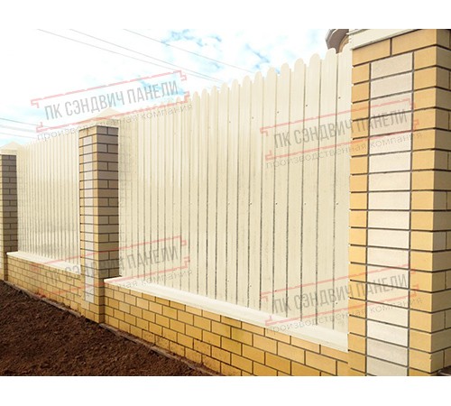 Профнастил фигурный С10 - 0,5 Окрас - А, Satin с пленкой RAL 1015 светлая слоновая кость.