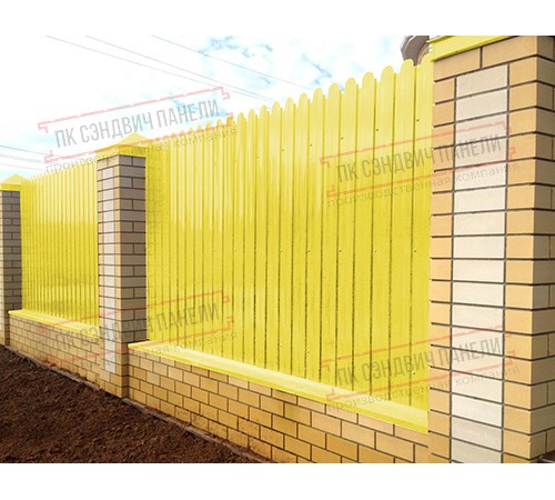 Профнастил фигурный С10 - 0,45 Окрас - А, ПЭ- с пленкой RAL 1018.