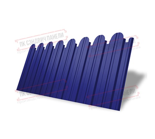 Профнастил фигурный С10 - 0,45 Окрас - Б, RAL 5002 ультрамариново-синий.