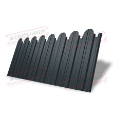 Профнастил фигурный С10 - 0,5 Окрас - Б, Satin RAL 7016 антрацитово-серый.