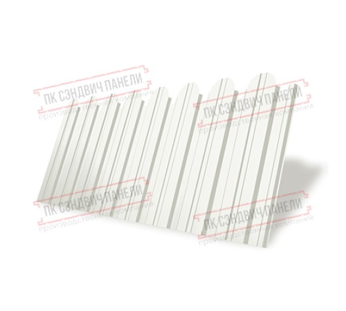 Профнастил фигурный С10 - 0,45 Окрас - А, ПЭ- с пленкой RAL 9003 сигнальный белый.