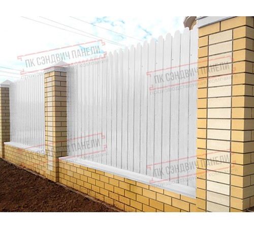 Профнастил фигурный С10 - 0,45 Окрас - А, ПЭ- с пленкой RAL 9003 сигнальный белый.