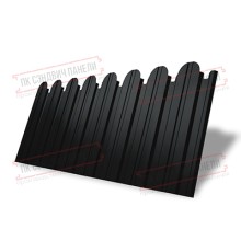 Профнастил фигурный С10 - 0,45 Окрас - Б, Drap RAL 9005 черный.