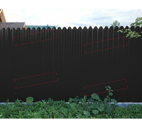 Профнастил фигурный С10 - 0,5 Окрас - Б, Rooftop Matte с пленкой RAL 9005 черный.