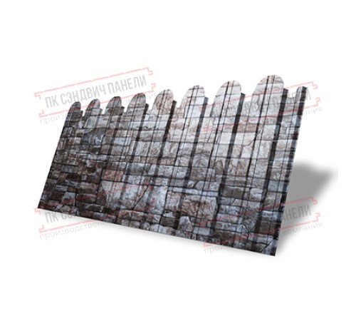 Профнастил фигурный С10 - 0,45 Окрас - Б, Print Elite Fine Stone.