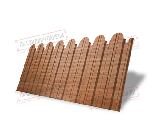 Профнастил фигурный С10 - 0,45 Окрас - А, Print Elite Honey Wood.