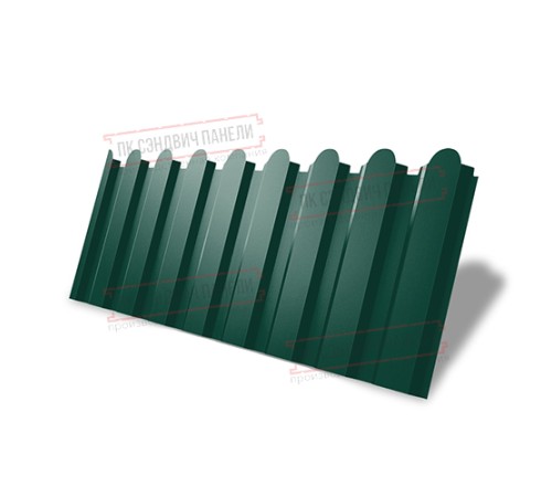 Профнастил фигурный С20 - 0,45 Окрас - А, ПЭ RAL 6005 зеленый мох.
