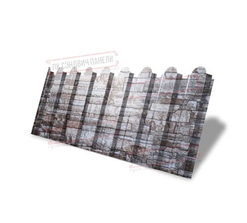 Профнастил фигурный С20 - 0,45 Окрас - А, Print Elite Fine Stone.