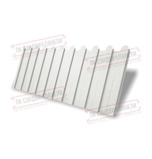 Профнастил фигурный C8 - 0,45 ПЭ в пленке RAL 9003 сигнальный белый.