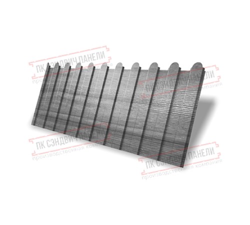 Профнастил фигурный C8 - 0,45 Print Premium Silver Wood.