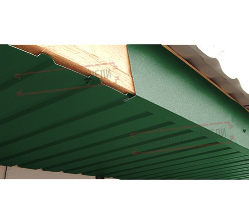 Планка карнизного свеса сложная 250х50х2000 ПЭ-6002-0.45