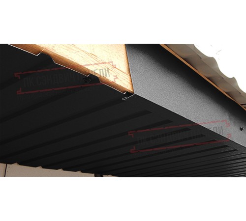 Планка карнизного свеса 200х30х2000 Viking-9005-0.45