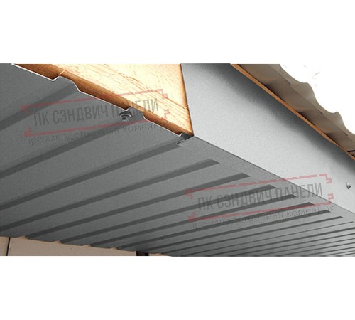 Планка карнизного свеса сложная 185х50х2000 ПЭ-9006-0.45