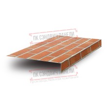 Планка карнизного свеса 200х30х2000 ECOSTEEL-Кирпич-0.5
