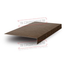 Планка карнизного свеса 200х30х2000 ECOSTEEL-МореныйДуб-0.5