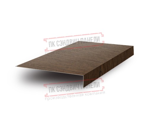 Планка карнизного свеса 200х30х2000 ECOSTEEL-МореныйДуб-0.5