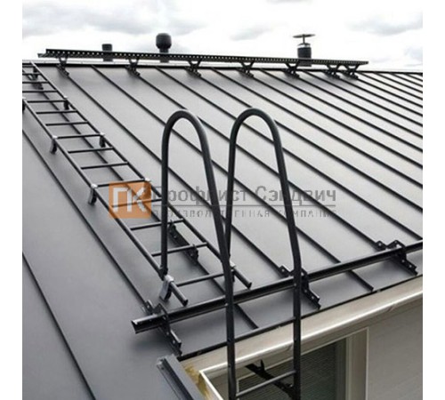 Лестница кровельная Универсальная Эконом 1850 мм (4 кроншт.)