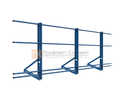 Ограждение кровли на фальц кровлю Эконом H=900мм L=3000мм со снегозадержанием
