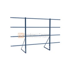 Ограждение кровли с фальц креплением ХК H=1200 L=2000мм с 2-я доп.трубами (ТУ)