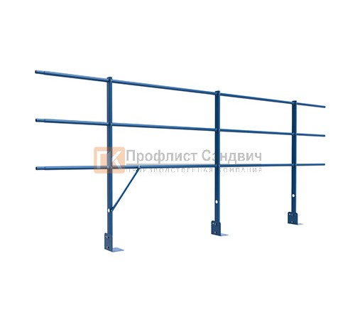 Ограждение кровли парапет сварное H=1200мм L=3000мм+1ДТ