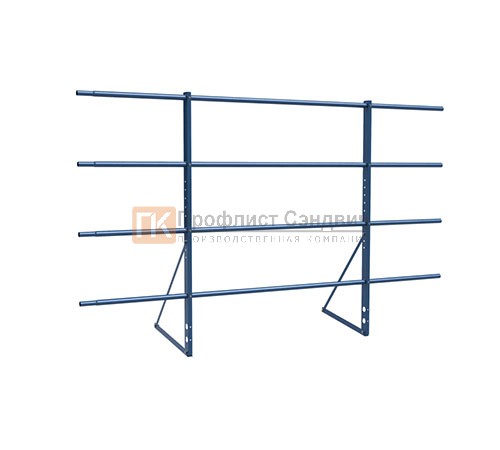 Ограждение кровли с фальц креплением ОЦ H=900 L=2000мм с 2-я доп.трубами (ТУ)