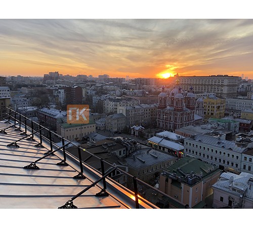 Ограждение кровли универс Эконом H=600мм L=2000мм со снегозадержанием